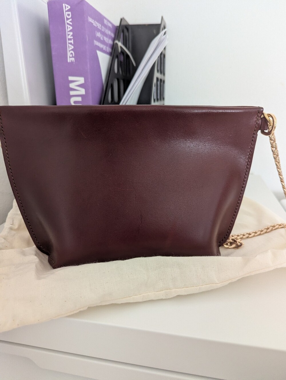 Bartleby Objects Stowe Red Leather Chain Bag - Picture 7 of 10